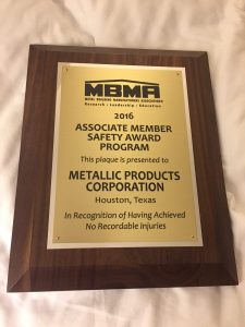 Metallic Products Places Safety Front and Center During National Safety Month