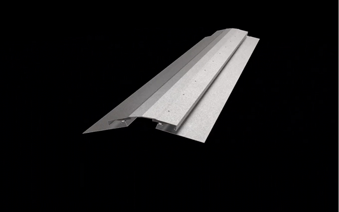 Silver low profile ridge vent