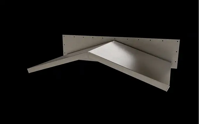 Metal building ice shield canopy