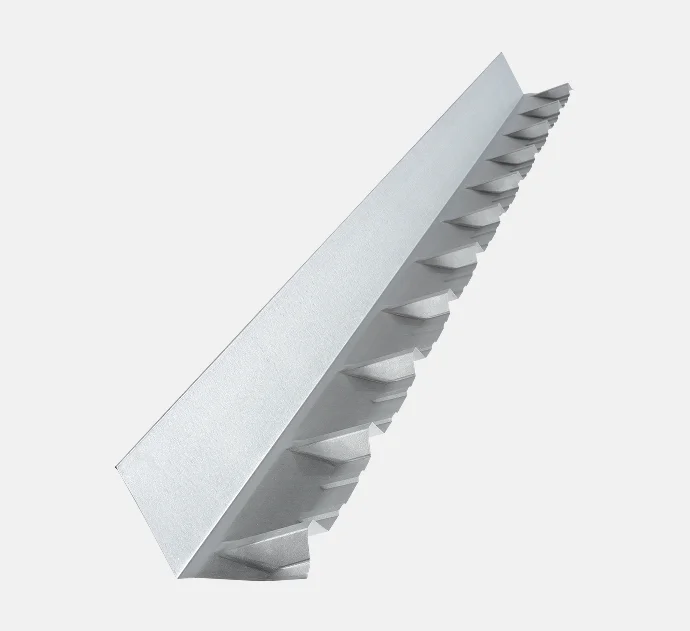 Steel building die formed flashing