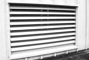 White metal building louver