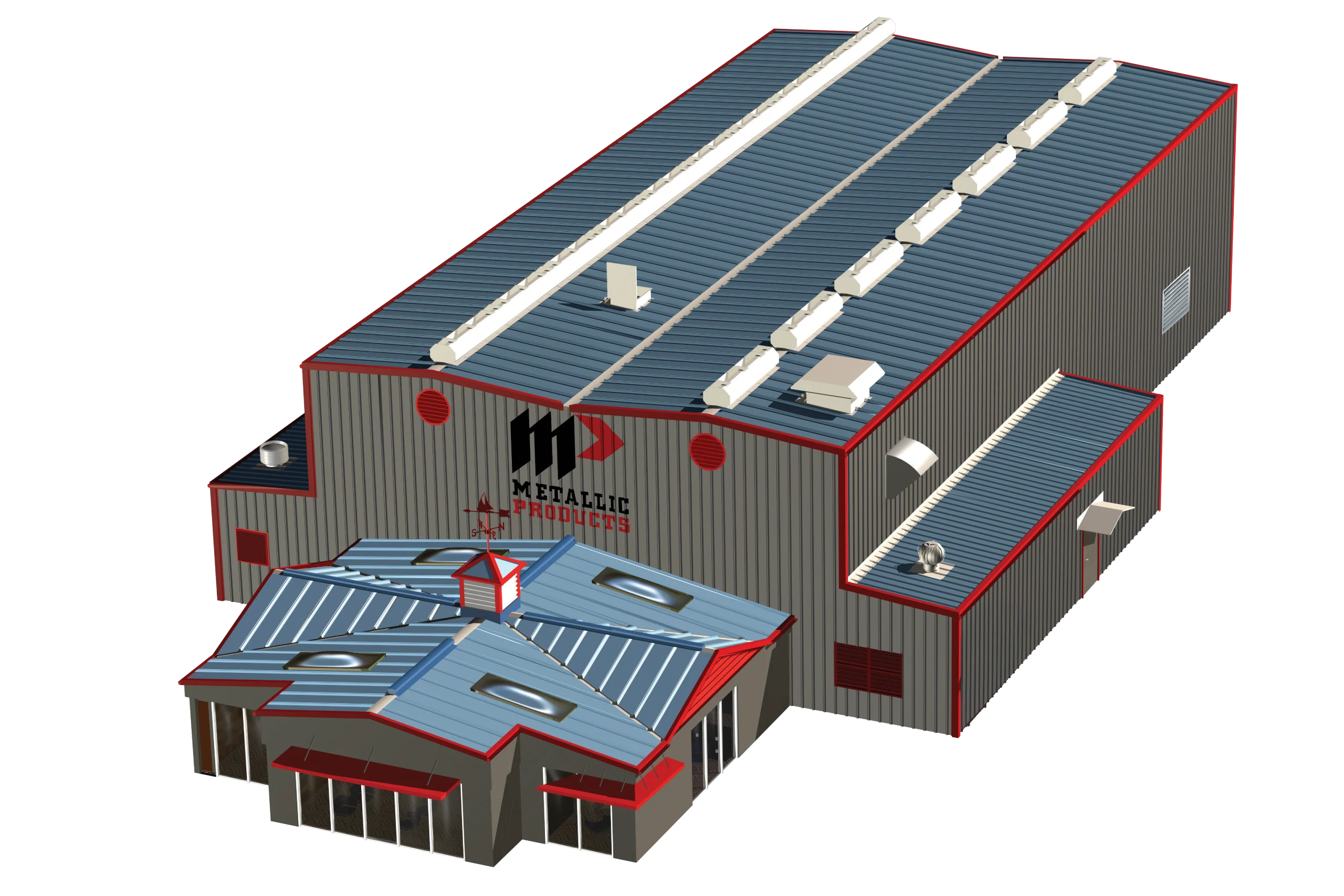 Illustration of Metallic Products manufacturing facility