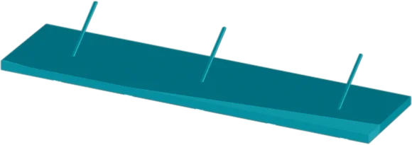 Blue metal building door canopy