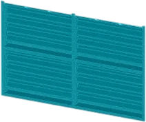 Blue fixed louver