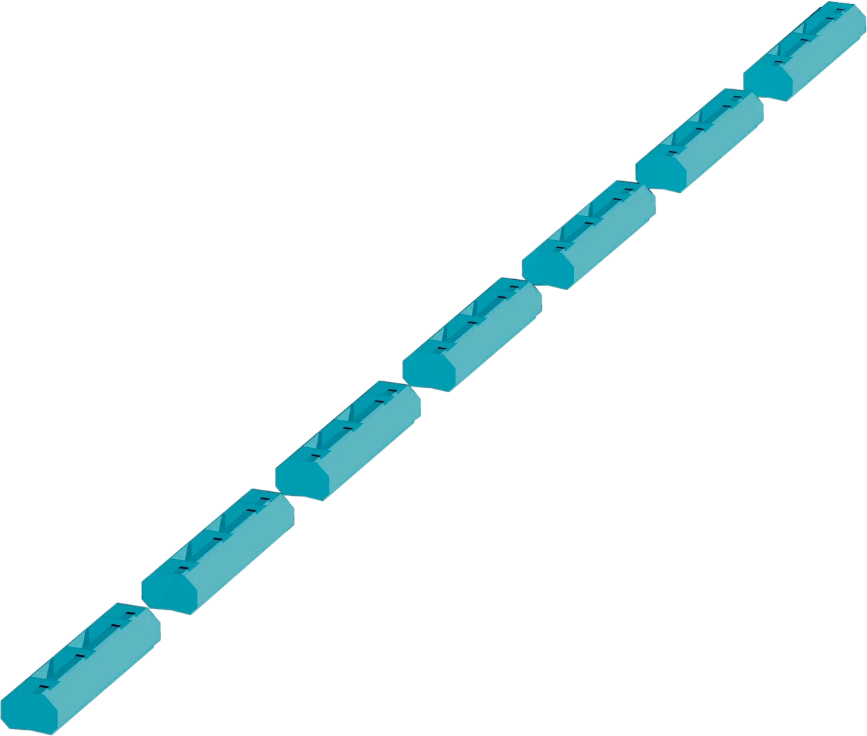 Blue continuous ridge vents single unit