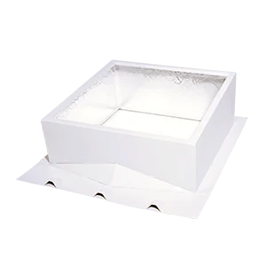 White metal building roof curb